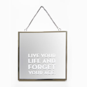 Spiegel Faith met tekst Live your life
