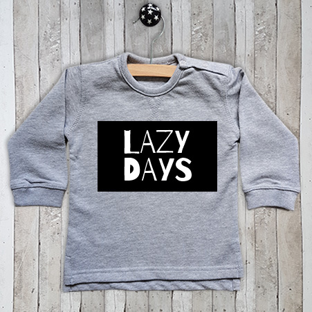 Sweater met tekst Lazy days