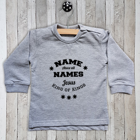 Sweater met tekst Name above names