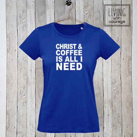 Dames t-shirt Christ and Coffee
