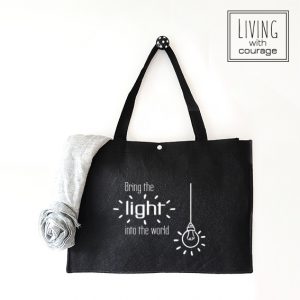 Christelijke Vilten Tas Bring the light