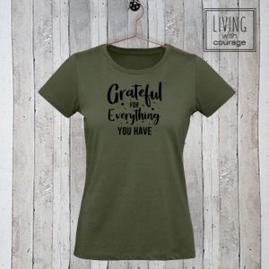 Dames Organic T-Shirt Grateful