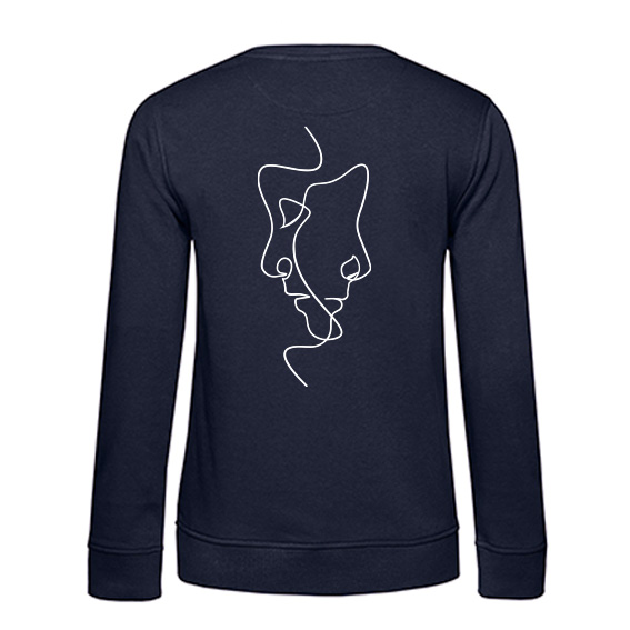 Dames Sweater Love one another, Navy
