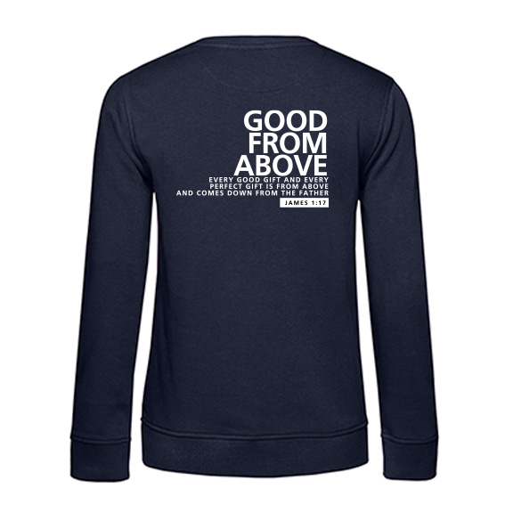 Dames Sweater Good from above, Navy