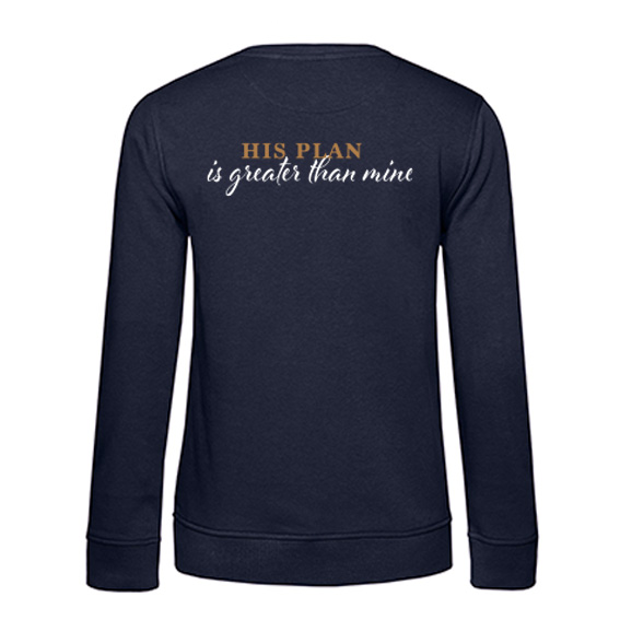 Dames Sweater His plan Back, Navy