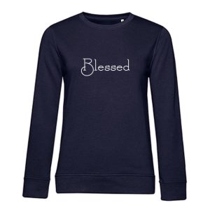 Dames Sweater Blessed, Navy
