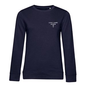 Dames Sweater Love came down, Navy