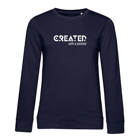 Dames Sweater Created with a purpose, Navy