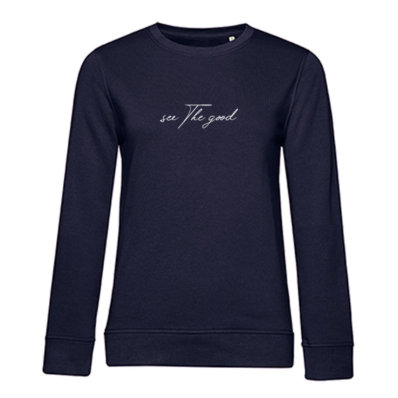 Dames Sweater See the good, Navy
