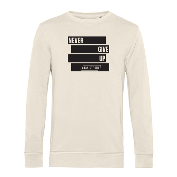 Heren Sweater Never give up