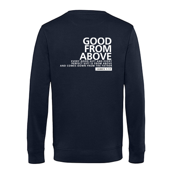 Heren Sweater Good from above, Navy