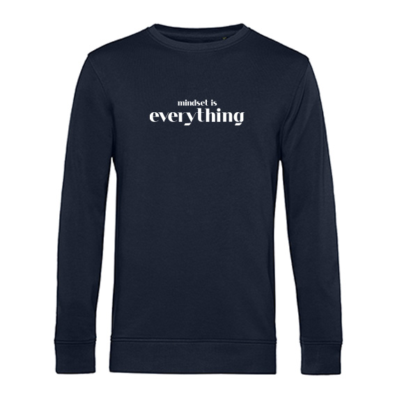 Heren Sweater Mindset is everything, Navy