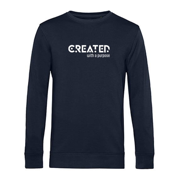 Heren Sweater Created with a purpose, Navy