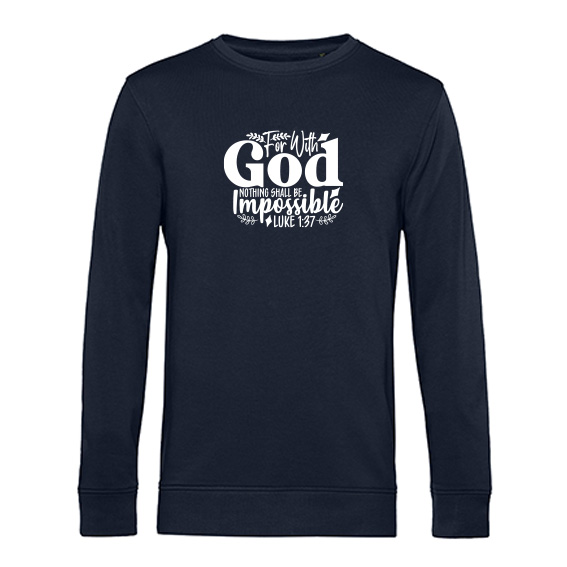 Heren Sweater For with God, Navy