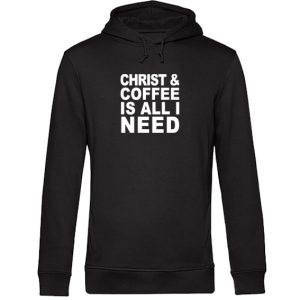 Christelijke Hoodie Christ and coffee