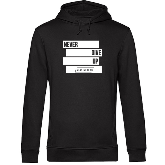 Heren Hoodie Never give up