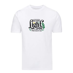 Organic T-Shirt Let your light shine